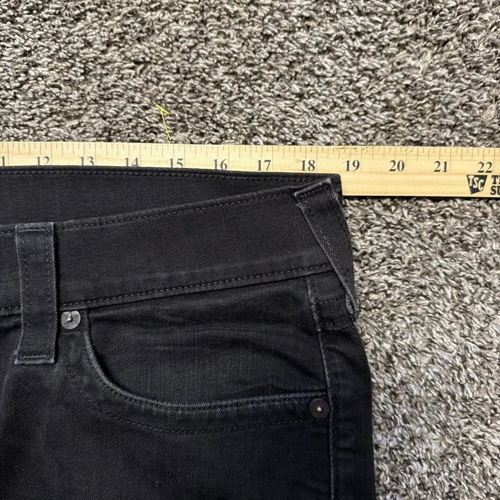 True Religion Jeans Mens 36 Black‎ Ricky Relaxed Straight Denim USA Made Flap